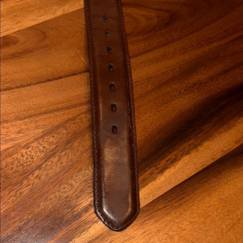 Wrangler Men's Brown Leather Belt 42/105 - Picture 6 of 9